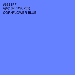 #6681FF - Cornflower Blue Color Image